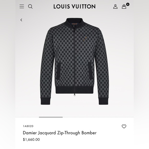 Louis Vuitton Other - Louis Vuitton Damier Jacquard Zip-Through Bomber (Like New)